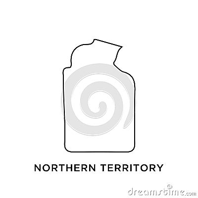 Northern Territory map icon vector trendy Vector Illustration