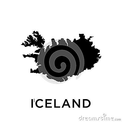 Iceland map icon vector trendy Vector Illustration