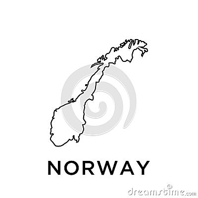 Norway map icon vector trendy Vector Illustration