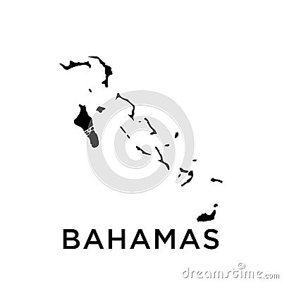 Bahamas map icon vector trendy Vector Illustration