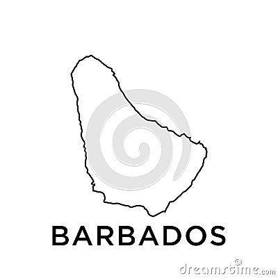 Barbados map icon vector trendy Vector Illustration