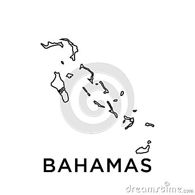 Bahamas map icon vector trendy Vector Illustration