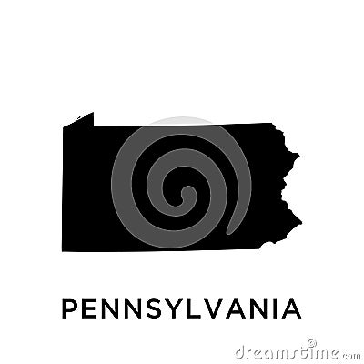 Pennsylvania map icon vector trendy Vector Illustration