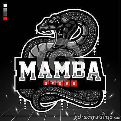 The black mamba mascot. esport logo design Vector Illustration