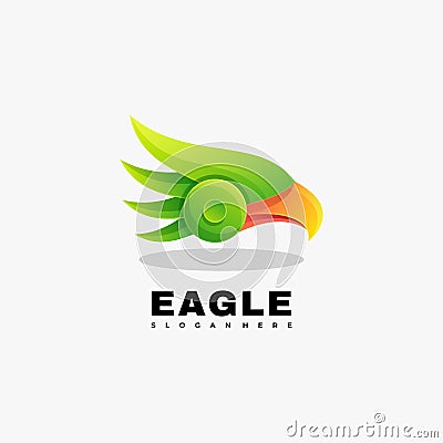 Colorful illustration on eagle looks like real Vector Illustration