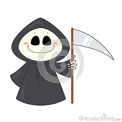 Death with a scythe Vector Illustration