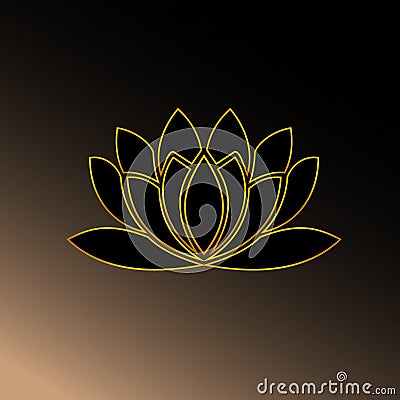 An ancient pharaonic symbol for the lotus flower, which the ancient Egyptians cared about Stock Photo