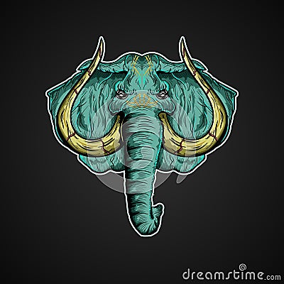 Legendary Ancient Elephant Mammoth Vector Illustration Artwork Vector Illustration
