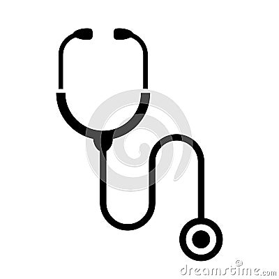 Medical icon with stethescope Vector Illustration