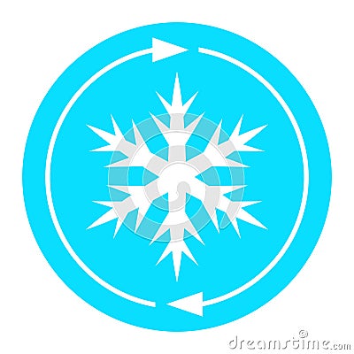 Air conditioning snowflake icon Vector Illustration