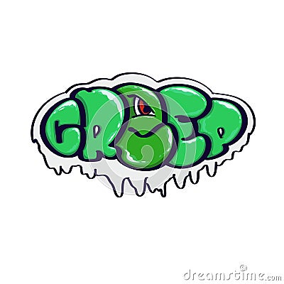 Creep text tagging graffiti word clip art ver. 02 Stock Photo