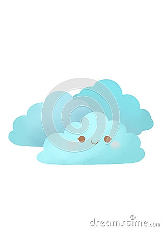 This can use for education of weather chart. This is a cloudy icon. Stock Photo