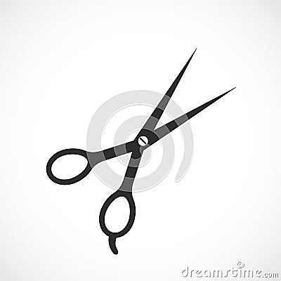 Barber hair scissors icon Vector Illustration