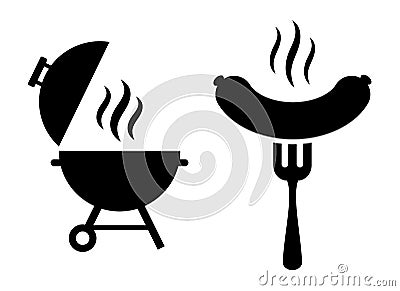 Bbq grill icon Vector Illustration