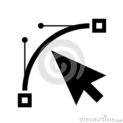 Bezier curve vector icon Vector Illustration