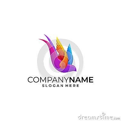 Bird fulcolor Concept illustration vector Design template Vector Illustration