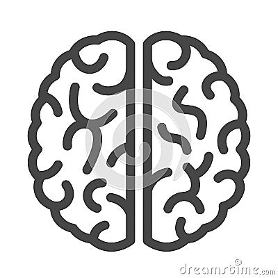 Brain vector icon Vector Illustration