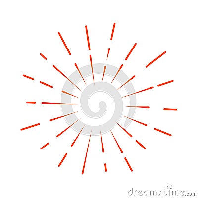 Bursting light vector icon Vector Illustration