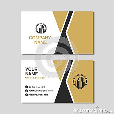 Best colour combination Business Card Layout Stock Photo