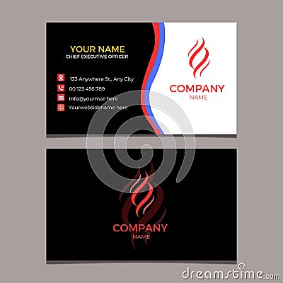 Simple Business Card Layout Stock Photo