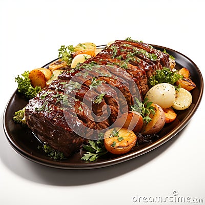Sauerbraten: Germany's Slow-Cooked, Sweet-Sour Beef Delight Stock Photo