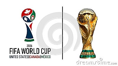 FIFA world cup 2026 official logo with trophy Editorial Stock Photo