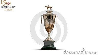 150 Kentucky Derby 2024 Trophy with logo Editorial Stock Photo