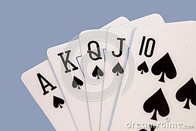 Playing card is a piece of specially prepared card stock Stock Photo