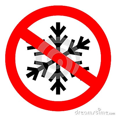 Do not freeze sign Vector Illustration