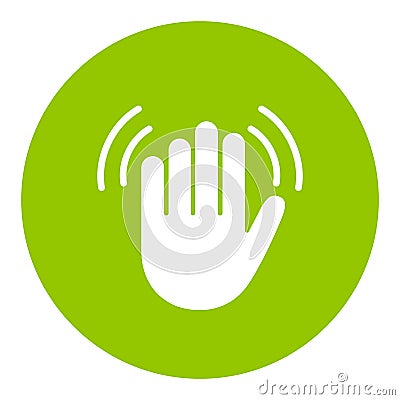 Hand wave vector icon Vector Illustration