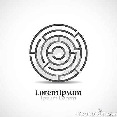 Labyrinth line icon Vector Illustration