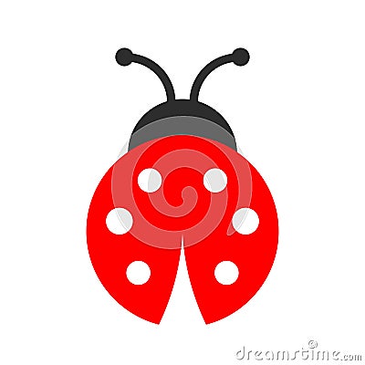 Lady bug vector icon Vector Illustration
