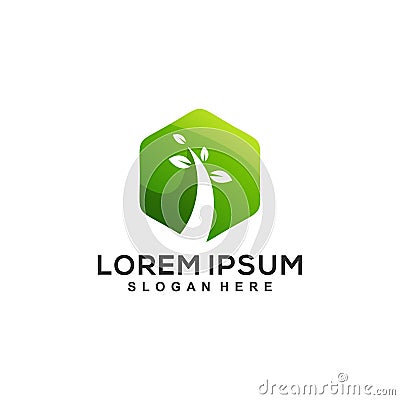 Leaf logo design Vector Illustration