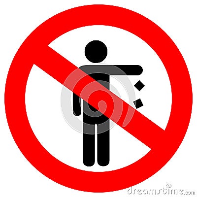 No littering vector sign Vector Illustration