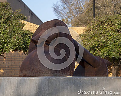 `Untitled` by Patrick Woodruff on the campus of the University of North Texas located in the City of Denton, Texas. Editorial Stock Photo