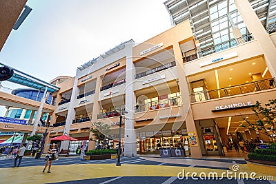 Untitled tourists and many brand stores at Lotte Premium Outlet Editorial Stock Photo