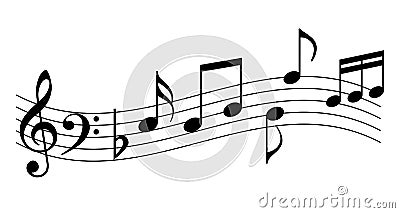 Music notes vector icon Vector Illustration
