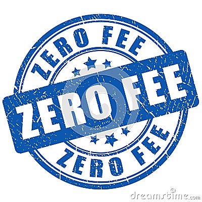 Zero fee stamp Vector Illustration