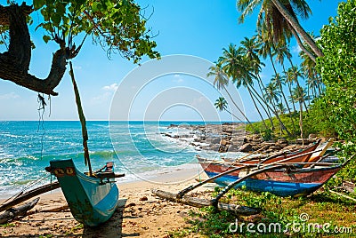 Untouched tropical beach Stock Photo
