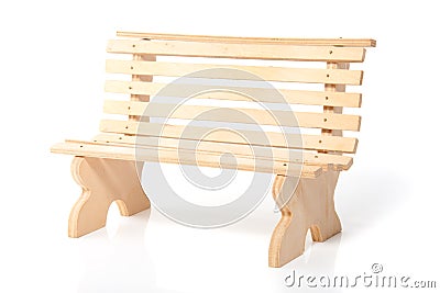 An untreated garden bench Stock Photo