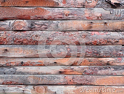 Untreated wood panel background, rough timber surface. Stock Photo