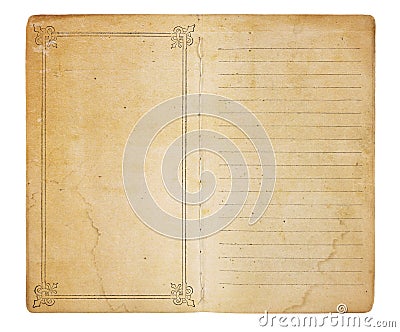 Unused Vintage Memo Book Stock Photo