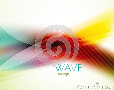 Unusual blur wave abstract background Vector Illustration