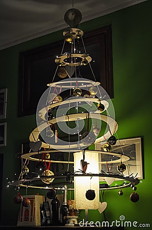 Unusual Christmas tree Editorial Stock Photo