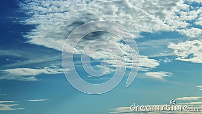 Unusual cirrus clouds contrast texture background Stock Photo