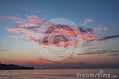 Unusual cloud on sunset on the Andaman sea Stock Photo