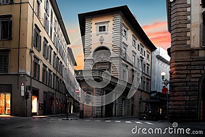 Unusual house in Florence Stock Photo