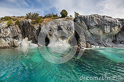 Marble cave Stock Photo