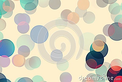 Fun multi-colored circles on a light background Stock Photo