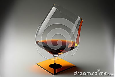 Unusual aspect wine glass of the future allowing to taste as never before illustration generative ai Cartoon Illustration